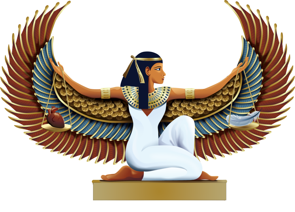Maat Egyptian goddess of justice logo representing consumer rights protection for Pittsburgh law firm.